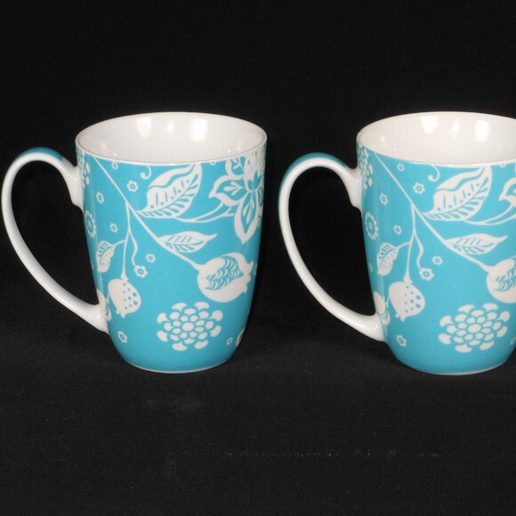 2 colorful coffee mugs. Maxwell & Williams Belle Jardine - Picture 3 of 6
